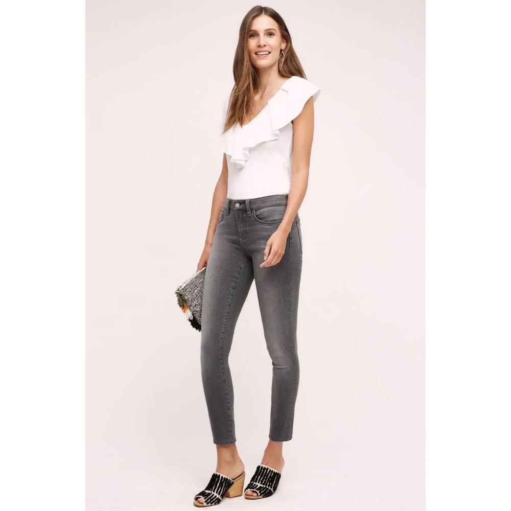 NWT Anthropologie Pilcro and the Letterpress Stet Cropped Gray Skinny Jeans
